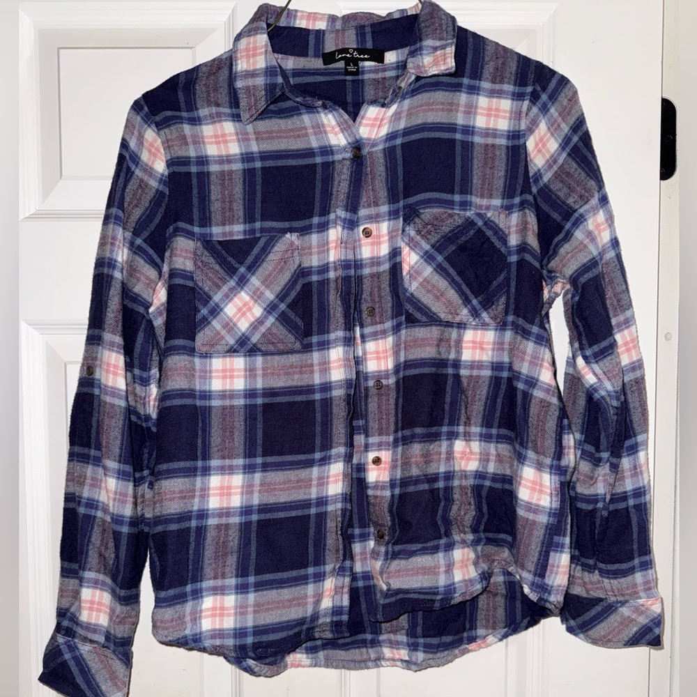 Love Tree, Girls Flannel, Size Large